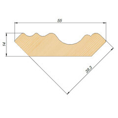 Плинтус 55х14х3000 мм сорт Экстра - фото 5