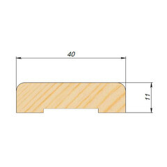 Наличник гладкий 40х11х2200 мм сорт Экстра сращенный - фото 2
