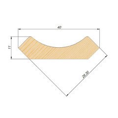 Плинтус гладкий 40х11х2500 мм сорт Экстра сращенный - фото 2