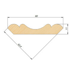 Плинтус фигурный 60х11х2500 мм сорт Экстра сращенный - фото 3
