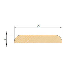 Раскладка 30х5х2500 мм сорт Экстра сращенная - фото 4