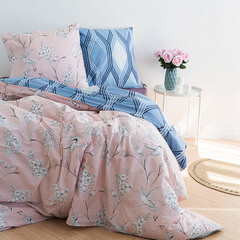 Комплект постельного белья Семейный перкаль Double Dreams 70026/2 с простыней 220х240 см - фото 4