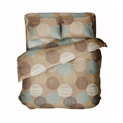 Комплект постельного белья 2-спальный бязь Самойловский текстиль Капучино мультиколор с простыней 180х220 см - фото 1