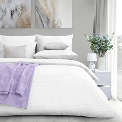 Наволочка 70х70 страйп-сатин белая Verossa Stripe (2 шт.) - фото 3