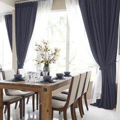 Штора рогожка синяя 200х270 см Волшебная Ночь Крафт (763076) - фото 1