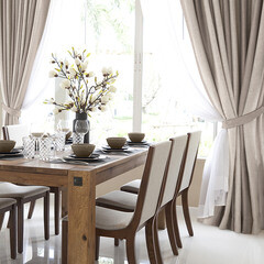 Штора рогожка бежевая 200х270 см Волшебная Ночь Зебра (763082) - фото 1