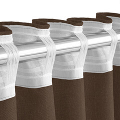 Штора рогожка шоколад 165х270 см Волшебная Ночь Крафт (763070) - фото 2