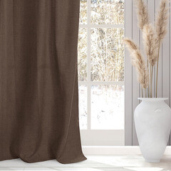 Штора рогожка шоколад 165х270 см Волшебная Ночь Крафт (763070) - фото 3