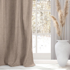 Штора рогожка какао 165х270 см Волшебная Ночь Крафт (763073) - фото 3