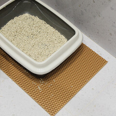 Коврик универсальный Еvaline ЭВА Соты 80х60 см песочный - фото 4