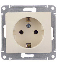 Розетка Systeme Electric Glossa встраиваемая бежевая (GSL000243)