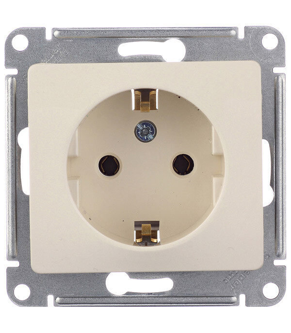 Изображение товара Розетка Systeme Electric Glossa встраиваемая бежевая (GSL000243)