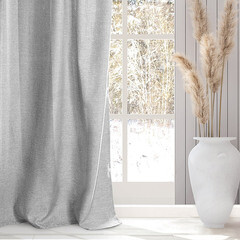 Штора рогожка пепельно-серая 200х270 см Волшебная Ночь Крафт (777129) - фото 2