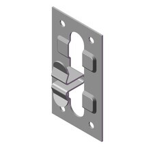 Пластина кляммерная Grand Line вертикальная оцинкованная 38х10х1,2 мм