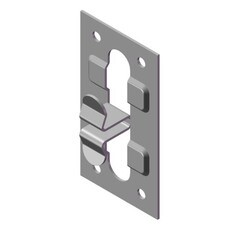 Пластина кляммерная Grand Line вертикальная оцинкованная 38х10х1,2 мм