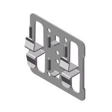 Пластина кляммерная Grand Line оцинкованная 70х10х1,2 мм RAL 9003