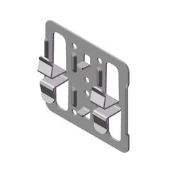 Пластина кляммерная Grand Line оцинкованная 70х10х1,2 мм RAL 9003
