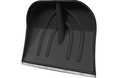 Лопата снегоуборочная 410х460 мм с планкой без черенка