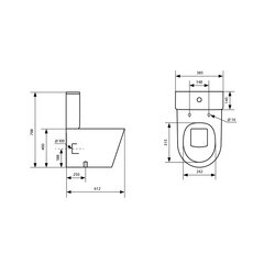 Унитаз-компакт Lavelly Breez безободковый с горизонтальным выпуском с сиденьем дюропласт микролифт белый (1039463) - фото 11