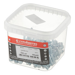 Болт оцинкованный M6x40 мм DIN 933 10,9 (100 шт.) - фото 6