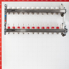 Коллекторная группа с расходомерами Tiemme 1 ВР(г) х 11 выходов 3/4 НР(ш) ЕК х 1 ВР(г) - фото 3