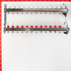 Коллекторная группа с расходомерами Tiemme 1 ВР(г) х 12 выходов 3/4 НР(ш) ЕК х 1 ВР(г) - фото 2
