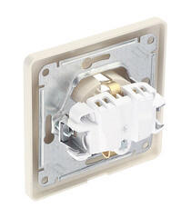 Розетка Systeme Electric Glossa встраиваемая бежевая со шторками с крышкой (GSL000248) - фото 2