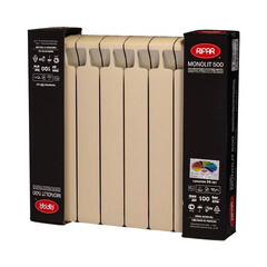 Радиатор биметаллический Rifar Моnolit 500 мм 8 секций 3/4 боковое подключение бежевый - фото 2