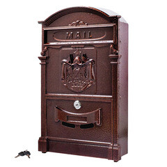Ящик почтовый Аллюр №4010 с замком медь - фото 1