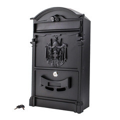 Ящик почтовый Аллюр №4010 с замком черный - фото 1