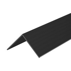Уголок ПВХ 20х20х2700 мм с тиснением черный - фото 1