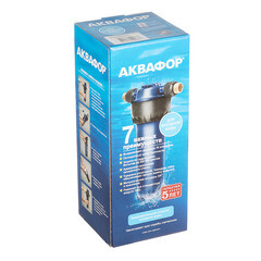 Корпус фильтра Аквафор для холодной воды пластик 10SL 3/4 НР(ш) х 3/4 НР(ш) синий - фото 3