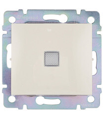 Изображение товара Выключатель Legrand Valena одноклавишный встраиваемый слоновая кость с подсветкой (695601)