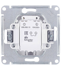 Выключатель Systeme Electric Glossa одноклавишный встраиваемый белый с подсветкой (GSL000113) - фото 2