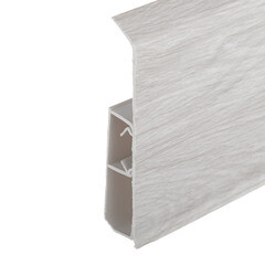 Плинтус ПВХ напольный Wimar Quadro 100 мм дуб венеция 2200 мм Г-профиль со съемной панелью - фото 3