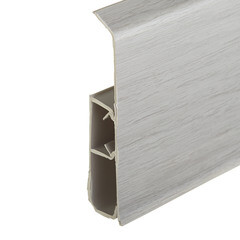 Плинтус ПВХ напольный Wimar Quadro 100 мм аустер 2200 мм Г-профиль со съемной панелью - фото 3