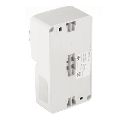 Блок выключатель и розетка Systeme Electric Этюд двухклавишный накладной серый (BPA16-242C) - фото 4