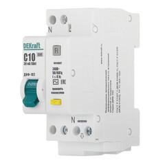 Автомат дифференциальный Dekraft ДИФ-102 10А 1P+N тип AC 30 мА 4,5 кА компактный (16002DEK) - фото 2
