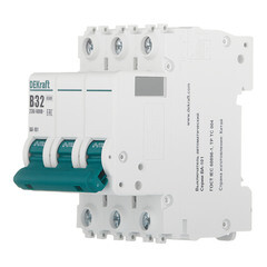 Автоматический выключатель модульный Dekraft BA-101 3P 32А тип B 4,5 кА 230/400 В (11033DEK) - фото 3