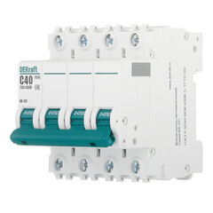 Автоматический выключатель модульный Dekraft BA-101 4Р 40А тип C 4,5 кА 230/400 В (11094DEK) - фото 2