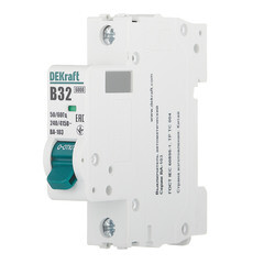 Автоматический выключатель модульный Dekraft BA-103 1P 32А тип B 6 кА 230/400 В (12212DEK) - фото 3