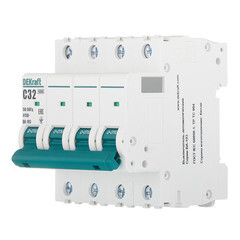 Автоматический выключатель модульный Dekraft BA-103 4Р 32А тип C 6 кА 230/400 В (12324DEK) - фото 3