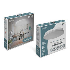 Светильник светодиодный накладной CSVT KSP 4000К 24 Вт IP20 белый (ЦБ000019095) - фото 3