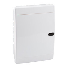 Щит распределительный встраиваемый КЭАЗ OptiBox ЩРВ пластиковый IP41 290х236х102,9 мм 18 модулей непрозрачная дверь (145789)