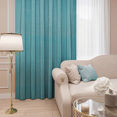 Штора канвас бирюзовая 150х280 см Legrand Канвас (58109812) - фото 2