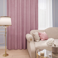 Штора канвас розовая 150х280 см Legrand Канвас (58091252) - фото 4