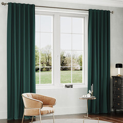 Штора канвас зеленая 150х280 см Legrand Канвас (58100830) - фото 2