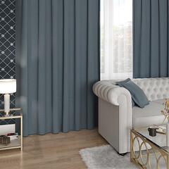 Штора канвас серо-голубая 150х280 см Legrand Канвас (58091250) - фото 2