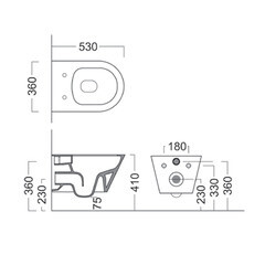 Унитаз подвесной Kerama Marazzi Plaza Modern безободковый без сиденья (PLMR.wc.02) - фото 14