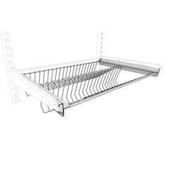 Полка выдвижная для обуви металлическая белая 600х440 мм двухъярусная Титан-GS - фото 4